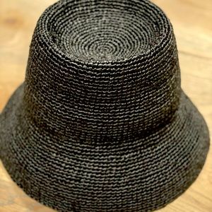 Janessa Leone Black Felix Straw Hat